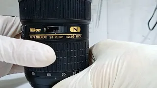 nikon nikkor 24-70 f2.8 G Ed падение на кафель. часть 1