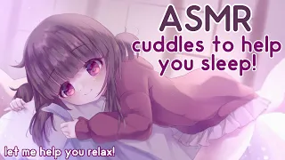 ❤️ ✨ASMR Cuddles to Help You Sleep! Headpats, Heartbeat & Scritchies! Soft Unintelligible Whispers 💤