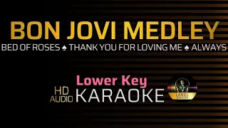 BON JOVI MEDLEY | KARAOKE - Lower Key