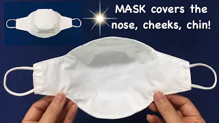 Improved design: mask covering chin, cheek, nose but very breathable/ DIY very simple.