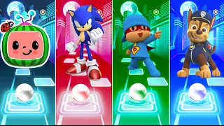 Cocomelon 🆚 sonic exe 🆚 Pocoyo 🆚 paw patrol 🎶who is best ✅