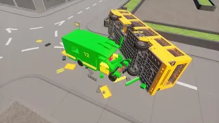 Destroying soft-body cars in Brick Rigs!