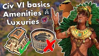 Civ VI Basics: How To Get More Amenities & Manage Luxury Resources | Ft. Ursa Ryan