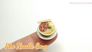 Vietnamese Pho Noddle Soup : 1.12 Scale Miniature Food : Polymer Clay Food : Andisa Charms