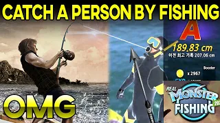 OMG : Catch a person by Fishing : monster fishing 2020 : mobile game