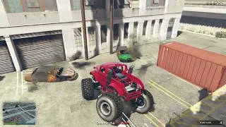 Destoryed Cars With Monster Truck     #gta5