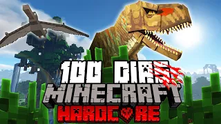 🟥SOBREVIVÍ 100 DIAS en un APOCALIPSIS de DINOSAURIOS en MINECRAFT HARDCORE (y ESTO es lo que PASÓ⚠️)