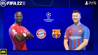 FIFA 22 PS5 | Barcelona Vs Bayern Munich | Champions League 2022/23 | 4k Gameplay