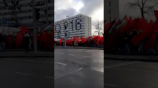 LLL-Demonstration 2024 hinterer Teil gefilmt von der Ecke Frankfurter Allee/Atzpodienstraße Teil 1