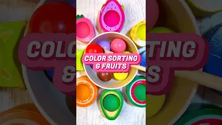 Color & Fruits Sorting Game for Toddlers | Educational Activities for Toddlers #shorts