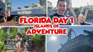 FLORIDA DAY 1  |  ISLANDS OF ADVENTURE  |  EARLY PARK ENTRY, VELOCICOASTER, AVENTURA HOTEL & MORE !!