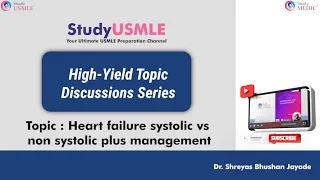 Heart failure systolic vs non systolic plus management | Dr Shreyas Bhushan jayade | Study USMLE