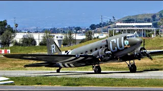 Douglas C-53 Skytrooper "D-Day Doll" Start-Up, Taxi, Takeoff, On-Board Footage & Landing (DC-3/C-47)