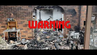 House fire took everything. serious video. WARNING