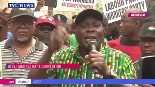 NLC Pickets Labour Party's Headquarters In Abuja, Protest Against Convention