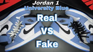 Real vs Fake Jordan 1 University Blue - BST sneakers