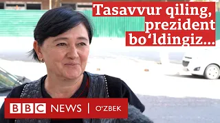 Ўзбекистон фуқаролари президент бўлиб қолишса, нима қилишмоқчи? Маош ё машина -  BBC News O'zbek