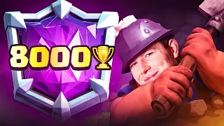 🤯🏆8000 TROPHÄEN mit OLDSCHOOL MINER CYCLE… (endlich zurück?) | Clash Royale Deutsch