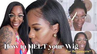 MELT your Wig the FIRST Time! How to Cut, Blend, Lay Lace for MELTED Wig Install XRSBeauty Hair