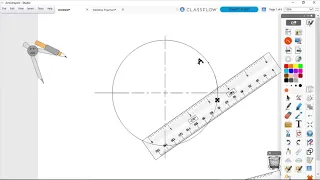 Tangent to a circle through a point on the circle's circumference