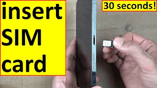 How to insert SIM card in iPhone 14