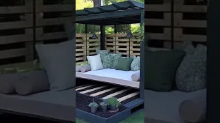 Garden Pergola Ideas with Seating and Planters on Deck 😍💜