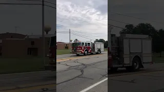 Fire Truck Responding To Fire Run!  JawTooth shorts Emergency Response Fire Call