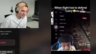 xQc reacts to Flight defending Curry