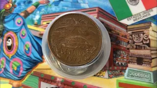 Moneda 20 centavos 1943-1974 México “Teotihuacán”