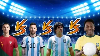 Ronaldo 🆚 Messi 🆚 Maradona 🆚 pele (2024) 💪🔥