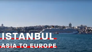 From Asia To Europe In Istanbul By Ship | From Kadikoy To Eminonu | 03 August 2022 | 4K UHD 60 FPS