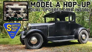 Model A Hop-up. Dual Carb install. How to build a hot rod A.