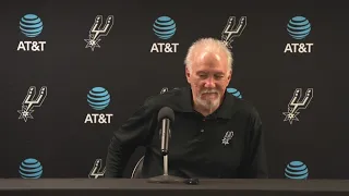 Coach Popovich reacts to Manu Ginobili making the Hall of Fame