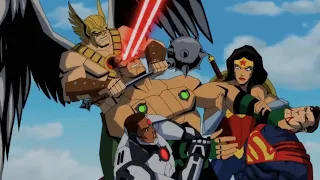 All Heroes vs. Amazo Fight Scene [Amazo Explodes] | Injustice (2021)