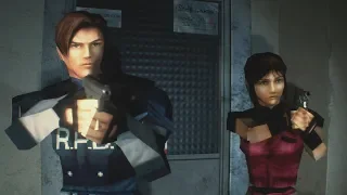 Resident Evil 2 Remake: PS1 DLC Costume Gameplay (RE2 '98 Leon and Claire Costumes)