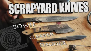 Making 3 Epic Blades Out of Garbage Pt.1 (+How to Make a Dan)