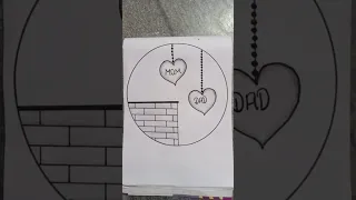 Mom Dad 💜💜 beautiful circle drawing # easy draw # like and subscribe for Mom Dad 💜💜