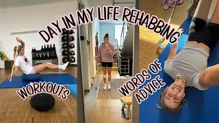 ACL rehab day in the life: workout routine & words of advice
