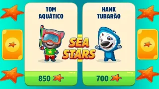 Talking Tom Gold Run SEA Star EVENT Splash Tom vs Shark Hank vs Raccoon Boss FIGHT GAMEPLAY