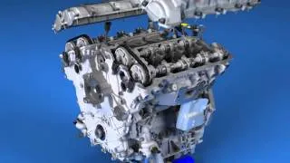 GM 2014 3.6L twin-turbo V6 Build Animation