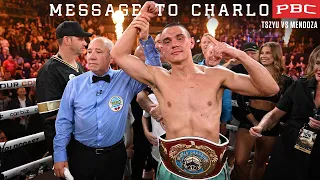 Tim Tszyu calls out Jermell Charlo after defeating Brian Mendoza | Tszyu vs Mendoza