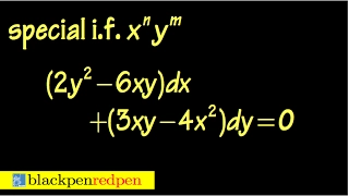 special integrating factor of the form x^n*y^m, sect2.5#13