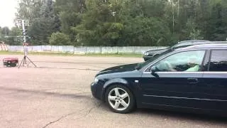 Audi A4 2.5 TDI V6 180hp drag race