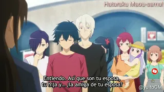 La Jefa del Maou-sama Pensó que Emi la heroína Era su Esposa XD ( Hataraku Maou-sama )