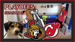 KNEE HOCKEY PLAYOFFS - DEVILS / SENATORS - EASTERN CONFERENCE SEMIFINAL  - SEASON 2 - QUINNBOYSTV