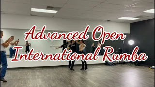 Advanced Open International Rumba Routine: Same foot spin and hip turn