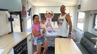 DAY 8 LIVING IN A CARAVAN - Night Routine with Our Girls!