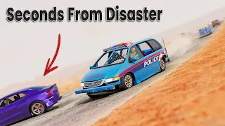 BeamNG Drive - Cars vs Angry Police Car #17 (RoadRage)