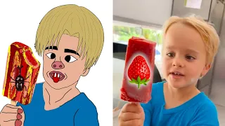 Vlad and Niki explore Mom's ice cream truck funny Drawing Art Meme