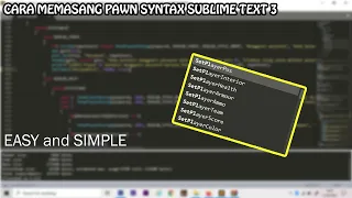 Cara memasang pawn syntax Sublime Text 3 - Simple Tutorial #2